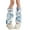 Color;tie dye blue, variant on Women Girls' Leopard Pattern Furry Leg Warmers Soft Fashion Accessory for Winter Carnivals Plush Boot Covers Gaiters