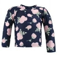 thumbnail image 3 of Hudson Baby Girls Swim Rashguard Set, Navy Rose, 3T, 3 of 4