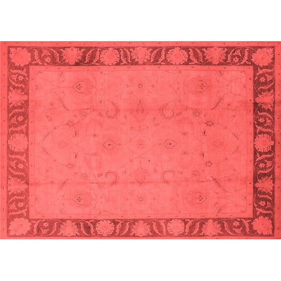 Ahgly Company Indoor Rectangle Oriental Red Industrial Area Rugs, 5' x 7'