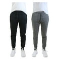 thumbnail image 6 of Mens Fleece Jogger Sweatpants With Zipper Pockets (2-Pack), 6 of 7
