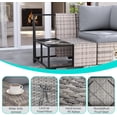thumbnail image 2 of Muphyers 11 Piece Wicker Outdoor Patio Furniture Set, All Weather Rattan Sectional Sofa, 360° Swivel Rocking Chairs, Ottomans, Outdoor Conversation Set for Backyard Garden Poolside Deck Porch,Gray, 2 of 9