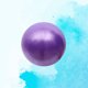 thumbnail image 2 of EeaseMX Pelota de yoga y pilates pequeña para ejercicios abdominales, rehabilitación de hombros y fortalecimiento del core en casa (morada, 25 cm), 2 of 7