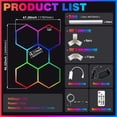 thumbnail image 3 of Luminaria GOSLARLIT, paquete de 24 luces LED hexagonales RGB IP54, 3 of 8