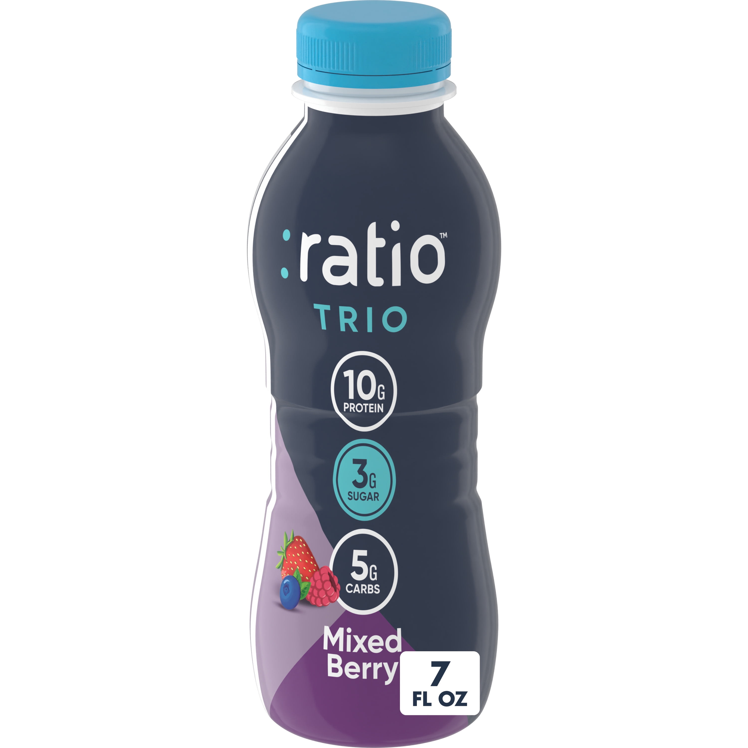 Ratio Trio Dairy Drink, Mixed Berry, 10g Protein, Keto Friendly, 7 fl oz