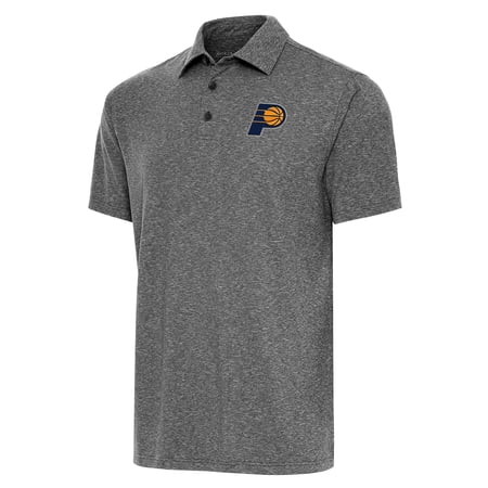 Men s Antigua Heather Black Indiana Pacers Big & Tall Par 3 Polo