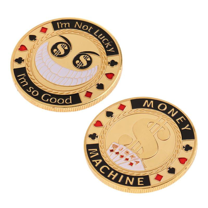 Metal Poker Guard Card Protector Coin Chip Gold Plated Commemorative Coin M 
