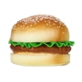 thumbnail image 1 of Juguete perfumado antiestrés de crecimiento lento - con forma de hamburguesa, suave peluche, para aliviar la ansiedad - para niños/adultos, decoración de escritorio, juego sensorial, 1 of 8