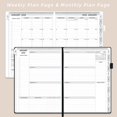 thumbnail image 3 of Sylvtty 2026 Planner A5 Hardcover Daily Organizer with 12-Month Calendar Goal Tracking And Elastic Closure Productive Daily Agenda Book for Students Professionals, 3 of 7