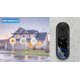 thumbnail image 1 of Timbre con video con cable: video HD, vista de 180 °, visión nocturna, audio bidireccional, instalación de bricolaje (requiere cableado), cámara de seguridad, cámara con timbre, cámaras de seguridad para el hogar, negro Rojo Verde, 1 of 5