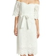 thumbnail image 4 of Jasmine Dress - Women's Off the shoulder a-line midi eyelet dress, 4 of 6
