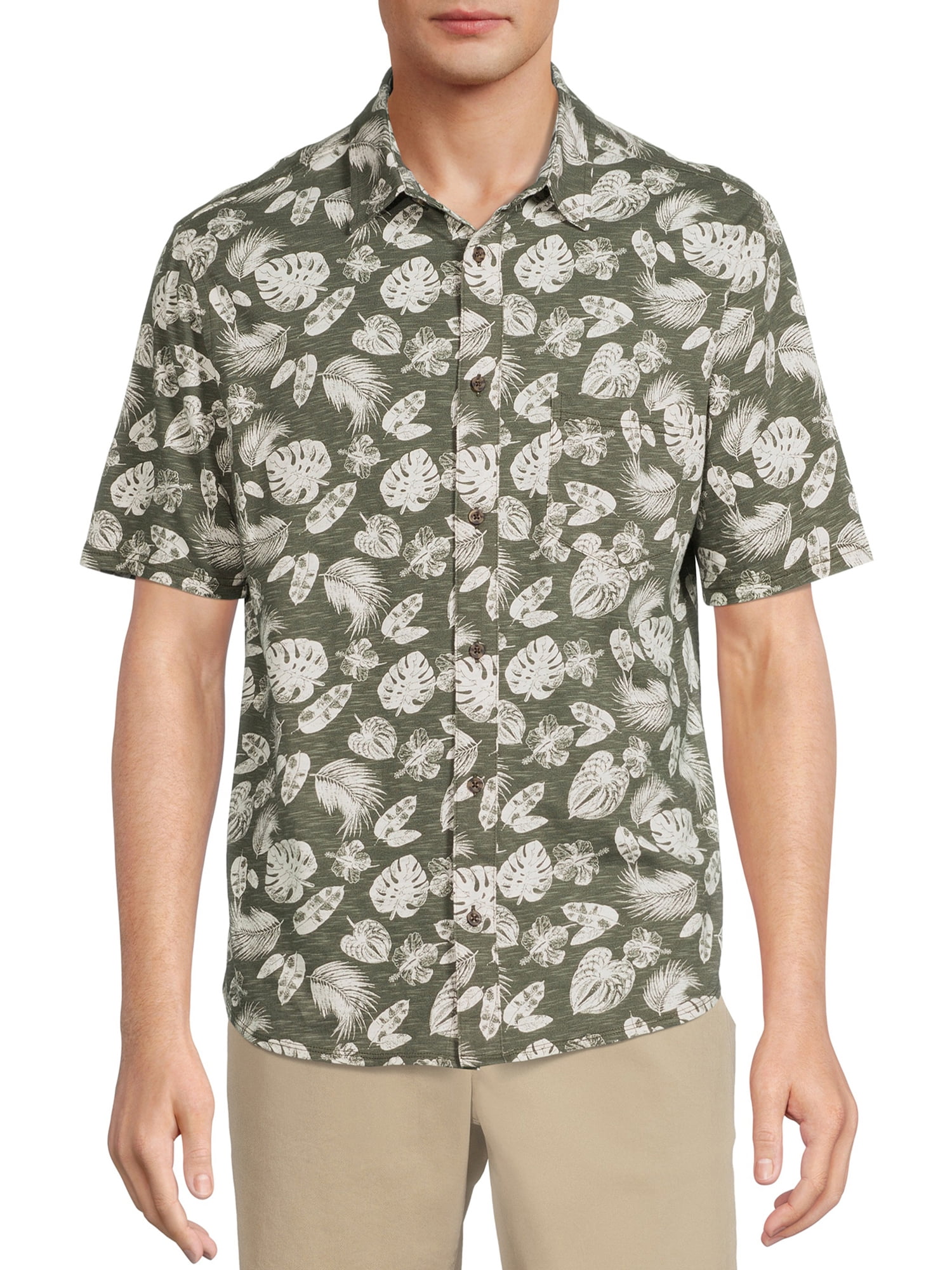 Men's Knit Button Down Shirt