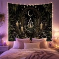 thumbnail image 2 of Cauldron and Crystals Altar Scene Under Starry Night Sky, Mystical Moody Gothic for Dark Art Lovers, Witchcraft Decor, Halloween Gift Tapestry Wall Hanging for Bedroom, Living Room and Dorm, 2 of 7
