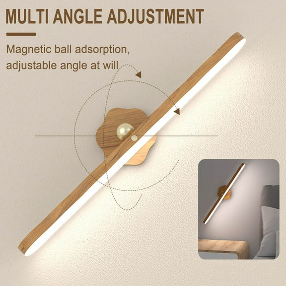 Led Rechargeable Bathroom Light Fixtures Three-Level Dimmable Touch Control Vanity Lights - Cordless Rechargeable LED Vanity Mirror Light for Bathroom Makeup and Dressing Tables