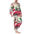 thumbnail image 2 of Yiaed Merry Christmas 1 Print Men’s Pajamas Set - Long Sleeve Button Down Sleep Shirt and Pajama Bottoms Sleepwear Set Mens Pjs Sets Men's Pajama Bottoms-Medium, 2 of 7