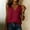 *Red, variant on ClodeEU Women's V Neck Sleeveless Linen Blend Top,Solid Color Casual Tank Tops Beige,Women's Plus L