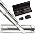 thumbnail image 1 of Set de plumas estilográficas Ellington Pens Sonata Silver, punta media, 1 of 7