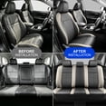 thumbnail image 6 of Fit for Dodge Challenger 2008-2025 Car Seat Covers,Full Set Faux Leather Seat Covers,Stretch Fit,Non-Slip,Scratch Resistant,Airbag Compatible,Gray,2 Row 5 Seats, 6 of 11