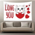thumbnail image 2 of Ramiter Valentine's Day Background Cloth Party Decoration Cartoon Tapestry Scene Layout Props Love Hanging Cloth Astronomy Tapestry, 2 of 4