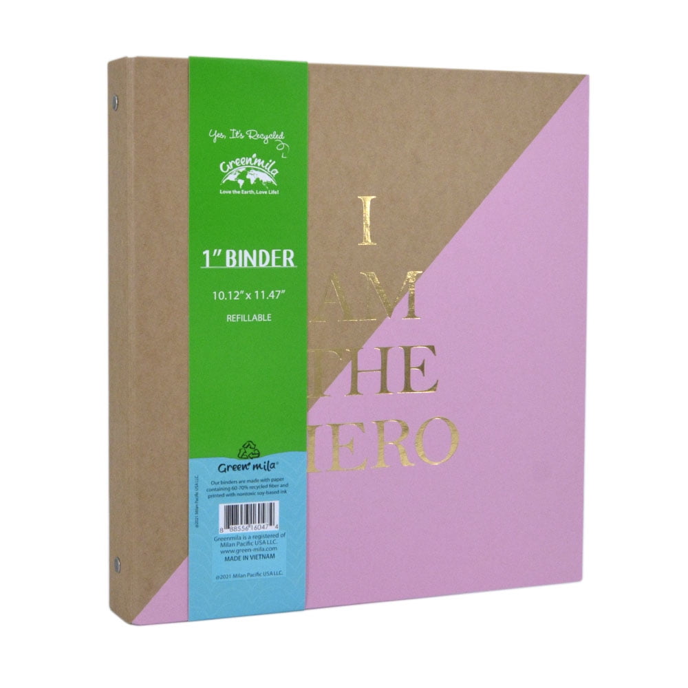 Green Mila - Binder 1 inch Ring, 3 'O' Binders, Fashion foil print, Craft Paper
