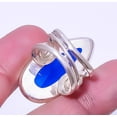 thumbnail image 2 of Blue Sapphire (Simulated) Gemstone 925 Silver Handmade Jewelry Ring s.7 A341, 2 of 2