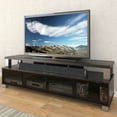 thumbnail image 2 of CorLiving Bromley Black Engineered Wood Modern Entertainment Center with Storage and Glass Doors for TVs up to 95" - Versatile TV Stand for Bedroom & Living Room, 2 of 8