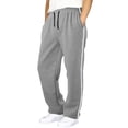 thumbnail image 2 of WhouRiu Boys Casual Jogger Pants Drawstring Waist Loose Fit Solid Color Sweatpants Kids Comfortable Everyday Trousers With Pockets,5-6 Years, 2 of 5