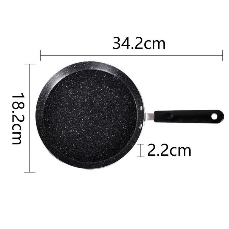 Dreamhall Nonstick Crepe Pan, Dosa Pan Pancake Flat Skillet Tawa Griddle  7.2-Inch with Stay-Cool Handle Black