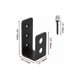 thumbnail image 2 of 2-Pack Heavy Duty Steel Door Brackets for 2x4 Doors, U-Shaped Security Bar, 2 of 5