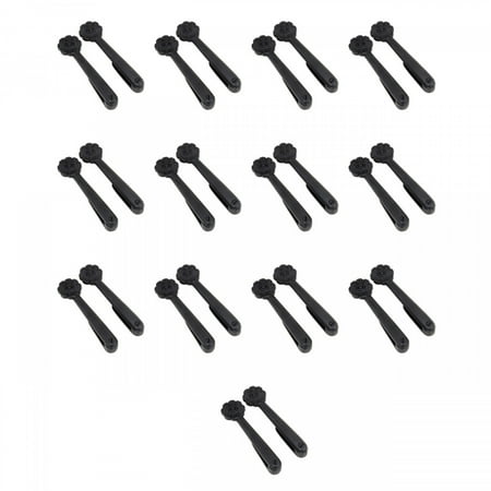 

Renovators Supply Black Stair Carpet Runner Holder Clips Decorative Floral Design Solid Aluminium Black Powder Coat Finish 5 in. L Carpet Rug Holder Clips w/Screws Pack of 13