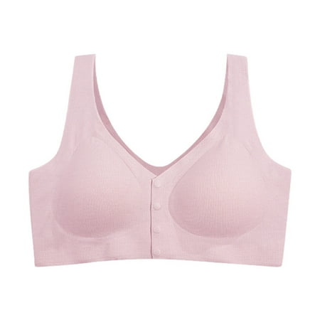 YHGFVOKJ Bras for Women Comfortable Traceless Underwear Ultra Thin Beauty Back Large Chest Small Shrinking Smoothing Folding Sagging Bra Full Coverage Bra Pink A