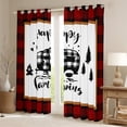 thumbnail image 2 of Feelyou Rustic Camping Car Blackout Curtains Set of 2 (52x84 Each) for Teen, Black Red Buffalo Window Curtains, Jungle Adventure Curtains and Drapes, Blackout Curtains Bedroom Decor, 2 of 6