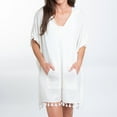 thumbnail image 3 of Elsie & Zoey Naomi One Size Hooded Poncho Swimsuit Cover Up for Women, 3 of 7