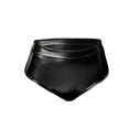 thumbnail image 5 of Jxximdong Shorts for Women Sexy Short High Waisted Shorts Leather Metallic Solid Color High Gloss Women's Super Shorts Hot Pants Black L Pants, 5 of 9
