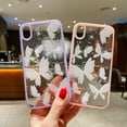thumbnail image 2 of Compatible with iPhone XR Case for Women Girls,Cute White Butterfly Soft Slim Fit Full-Around Protective Clear Sparkly Bling Star Phone Case Glitter Cover for iPhone XR- Purple, 2 of 9