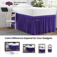 thumbnail image 4 of SGI Bedding Dorm Room Bed Skirt | Twin XL 32" Ruffled Microfiber Bed Skirt | Fade Resistant, Wrinkle Free, Anti-static, Decorative, Extra Storage Space, Clutter-Free | Purple, 4 of 8