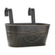 Balcon Garde-Corps Pot Suspendu Seaux Style Vintage Boîte de Jardinière pour Noir – image 2 sur 8