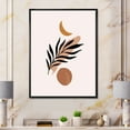 thumbnail image 2 of Designart 'Abstact Tropical Palm Leaf, Minimal Sun And Moon I' Modern Framed Canvas Wall Art Print, 2 of 5