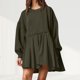 thumbnail image 4 of Vestido de dos piezas Kuymtek cuello redondo ejercito verde T M para Mujer, 4 of 5