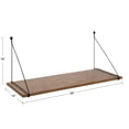 thumbnail image 3 of Kate and Laurel Vista 38"W Wall-Mounted Student Desk, Rustic Brown, 3 of 9