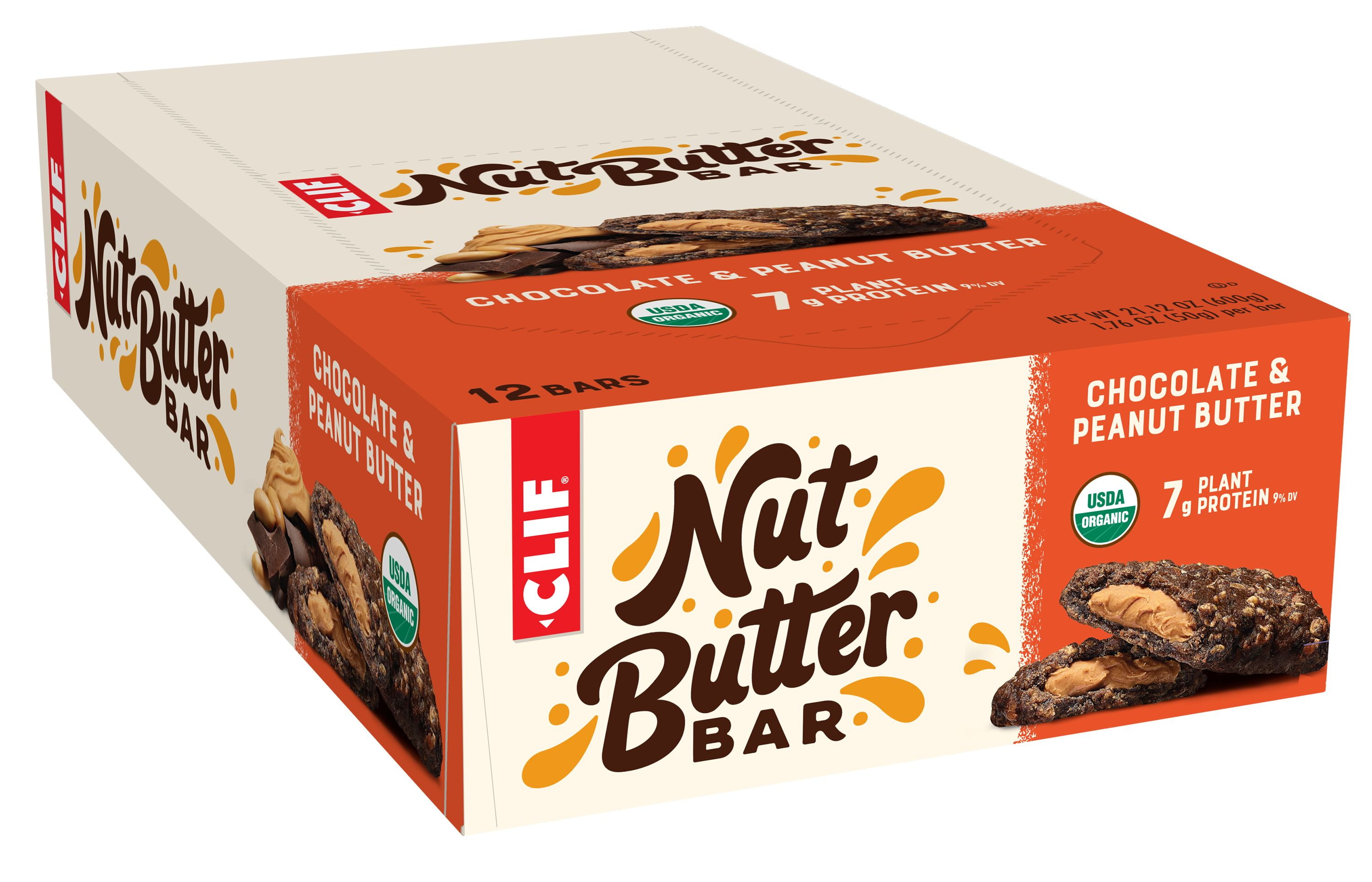 CLIF Nut Butter Bar Organic Snack Bars Chocolate Peanut Butter 1.