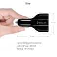 thumbnail image 3 of Quick Charge 3.0 with USB Type C Car Charger Built-in Power Delivery PD Port 35W 3 Ports for Tablet+Phone X/8/Plus/Samsung Galaxy+/LG, Nexus, HTC, 3 of 8