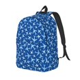thumbnail image 1 of Disketp Airplanes in the Sky print Canvas Backpack Lightweight Travel Daypack Student Rucksack Laptop Backpack-Small, 1 of 5