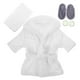 thumbnail image 1 of 1 Set of Newborn Photography Prop Lovely Small Bathrobe For Baby Toddlers Bath Towel Outfit Supple Coral Fleece Bath Towel For Baby Girl With Accessor, 1 of 4