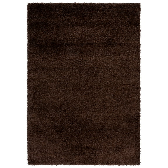 SAFAVIEH California Plush Solid Shag Area Rug, Brown, 5'3" x 7'6"