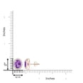 thumbnail image 2 of ANGARA Natural Oval 2.3 ct Amethyst Studs with Diamond Halo in 14K Rose Gold for Women (Size-8x6mm) | February Birthstone, Birthday, Anniversary, Jewelry Gift for Women | Natural Amethyst Earrings, 2 of 7
