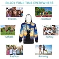 thumbnail image 5 of Lsque Cat Under Starry Skies Patten Youth Hoodie Sweatshirt Pullover with Kangaroo Pocket Boys and Girls Hoodie Warm Hoodie for Kids-Large, 5 of 6