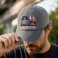 thumbnail image 5 of JULMCOMO 9/11 25th Anniversary Washed Cotton Baseball Cap We Will Never Forget Remember Patriotic Hat American Flag 2001‑2026 Hat for Men Women Gray, 5 of 7