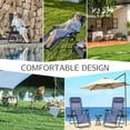 thumbnail image 2 of Set of 2 Zero Gravity Lounge Chairs Outdoor Patio Folding Recliners for Pool Beach with Pillow & Cup Holder Tray Adjustable Camping Lawn Chair, 2 of 6