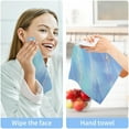 thumbnail image 7 of Blue Gold Marble Washcloth 12x12in Set, 6 Pack Absorbent Cotton Towel Square Kitchen Dishes Towels, Soft Cleaning Face Hand Towel Fast Drying Wash cloth, 7 of 7