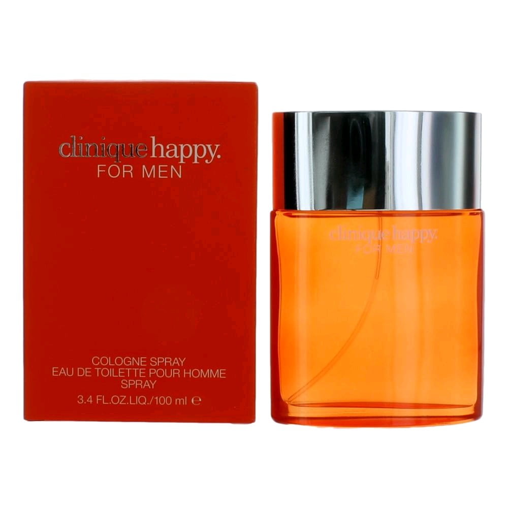 ($67 Value) Clinique Happy Eau De Toilette Spray, Cologne for Men, 3.4 Oz